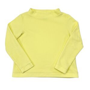 Dudley‎ Stephens Sweater XL Yellow Turtleneck Fleece Pullover Mock Neck Casual